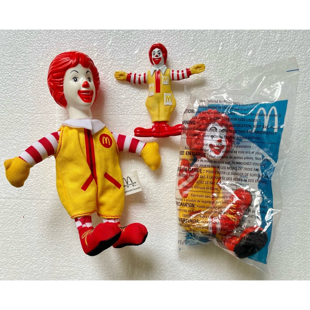 Retro Ronald McDonald Happy Meal Toy Bundle